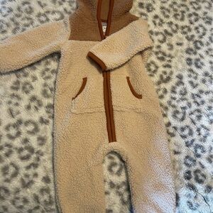 Cozy Tan and Brown Kids One Piece